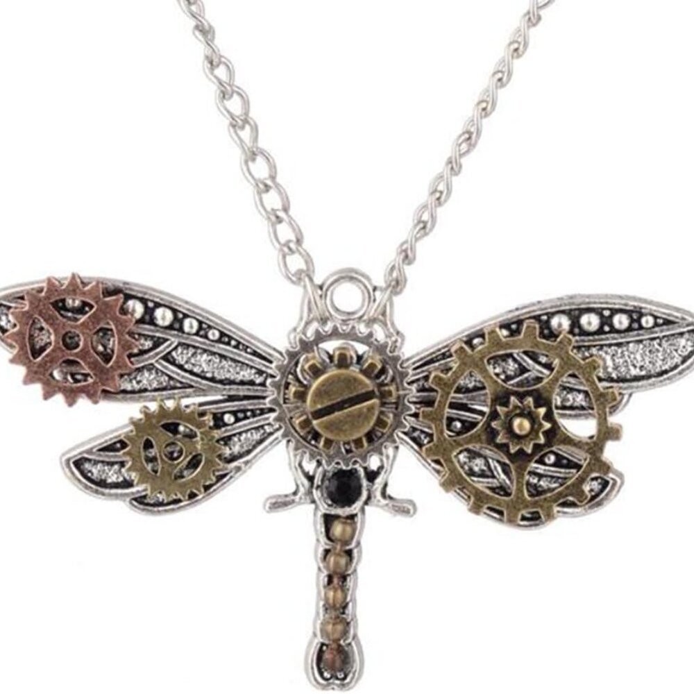 Punk Necklace Gear Chain Sweater Pendant